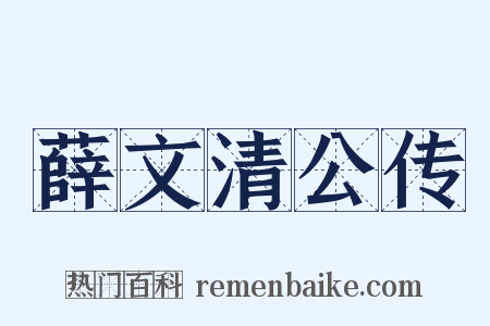 薛文清公传是什么意思的图片